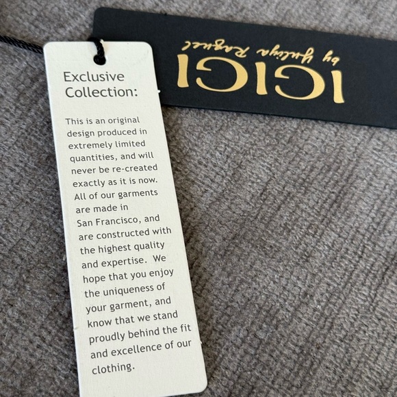 IGIGI Green Black Wrap Dress 12 Made USA Long Sleeve Stretch Midi Holiday Chic - Picture 11 of 11